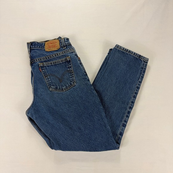 Levi's Denim - Levi's 550 Women's Classic Relaxed Tapered Jeans Medium Wash Cotton Size 12
